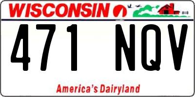 WI license plate 471NQV
