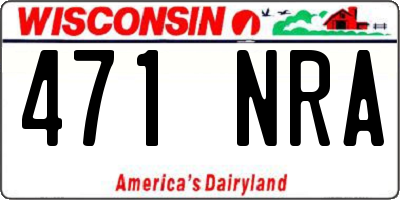 WI license plate 471NRA