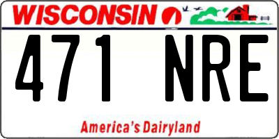 WI license plate 471NRE