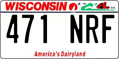WI license plate 471NRF