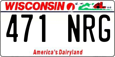 WI license plate 471NRG