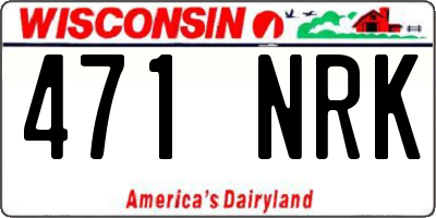 WI license plate 471NRK