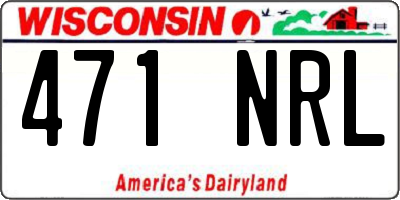 WI license plate 471NRL
