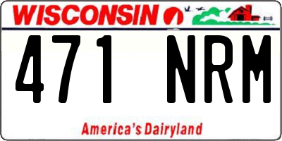 WI license plate 471NRM