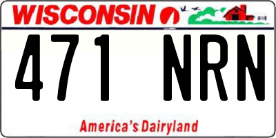 WI license plate 471NRN
