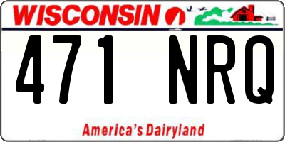 WI license plate 471NRQ