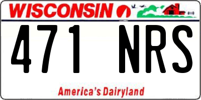 WI license plate 471NRS