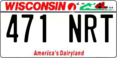 WI license plate 471NRT