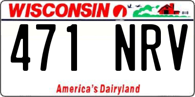 WI license plate 471NRV