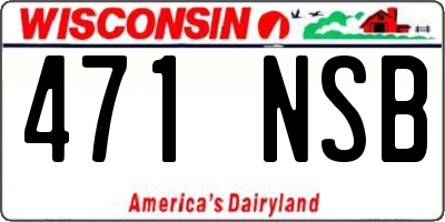 WI license plate 471NSB