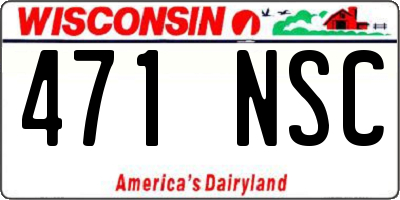 WI license plate 471NSC