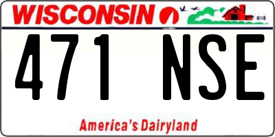 WI license plate 471NSE