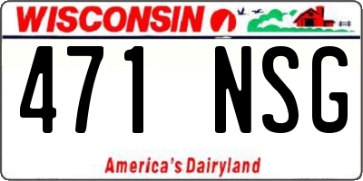 WI license plate 471NSG