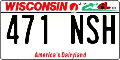 WI license plate 471NSH