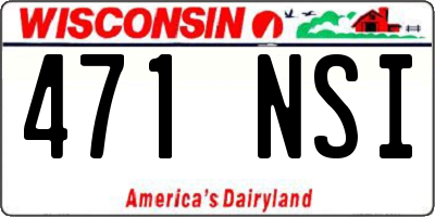 WI license plate 471NSI