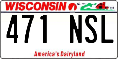 WI license plate 471NSL