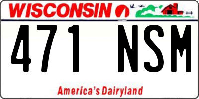 WI license plate 471NSM