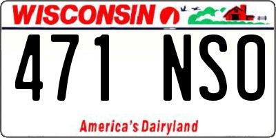 WI license plate 471NSO