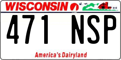 WI license plate 471NSP