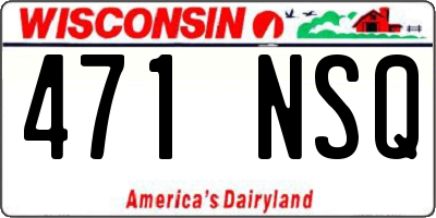 WI license plate 471NSQ