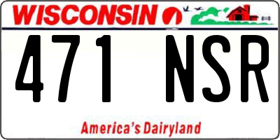 WI license plate 471NSR