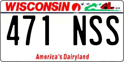 WI license plate 471NSS