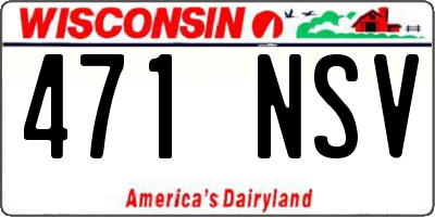 WI license plate 471NSV
