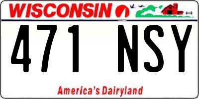 WI license plate 471NSY