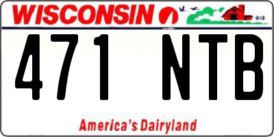 WI license plate 471NTB