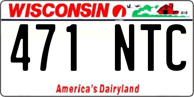 WI license plate 471NTC