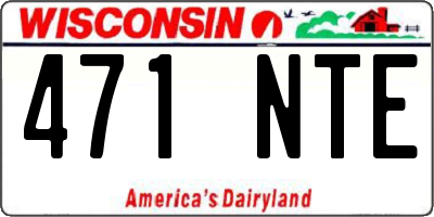 WI license plate 471NTE