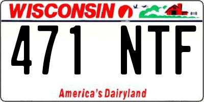 WI license plate 471NTF