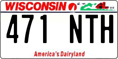 WI license plate 471NTH