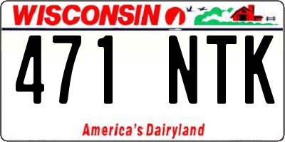 WI license plate 471NTK