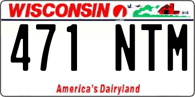 WI license plate 471NTM