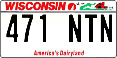 WI license plate 471NTN