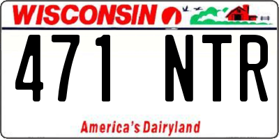WI license plate 471NTR