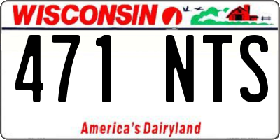 WI license plate 471NTS