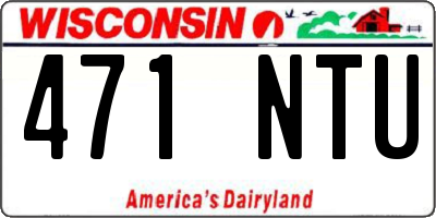 WI license plate 471NTU