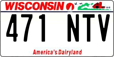 WI license plate 471NTV