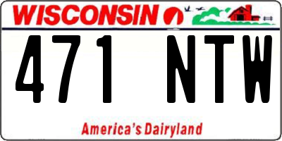 WI license plate 471NTW
