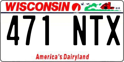 WI license plate 471NTX