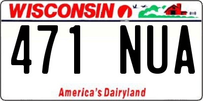 WI license plate 471NUA