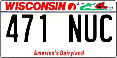 WI license plate 471NUC