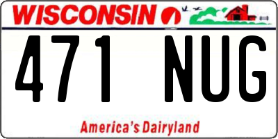 WI license plate 471NUG