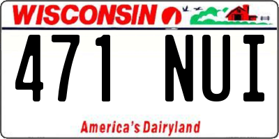 WI license plate 471NUI