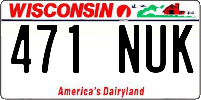 WI license plate 471NUK