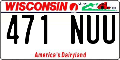 WI license plate 471NUU