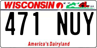 WI license plate 471NUY