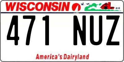 WI license plate 471NUZ